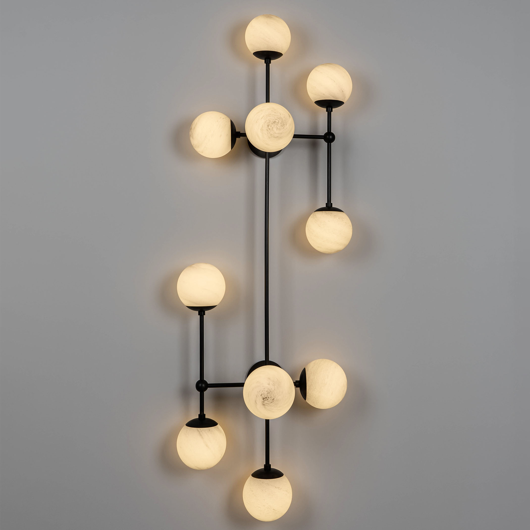 Large, 10-flamed Design Wall Light ARMSTRONG