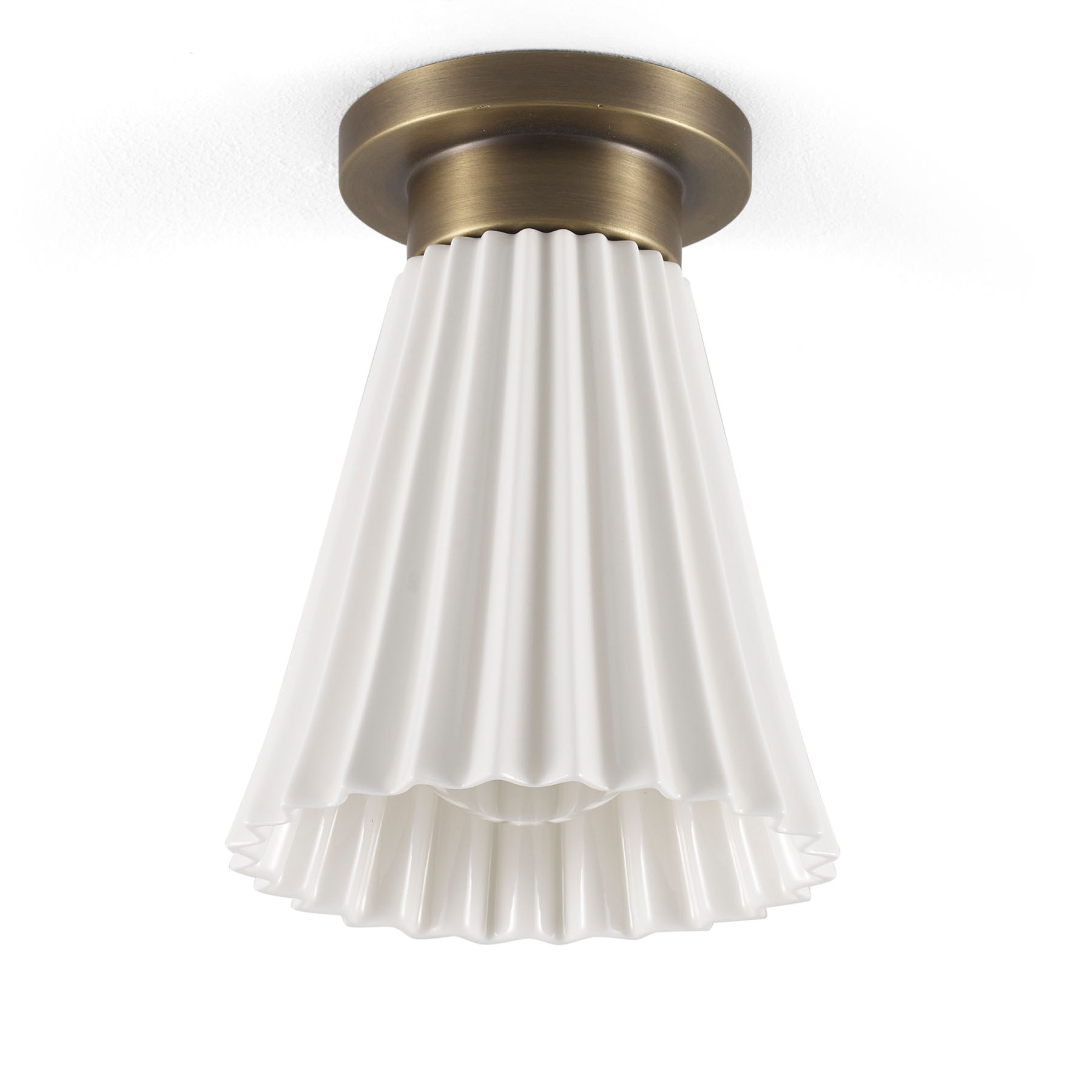 Small Porcelain Ceiling Lamp HECTOR PLEAT, Ø 12/19 cm Small Porcelain Ceiling Lamp HECTOR PLEAT, Ø 12/19 cm