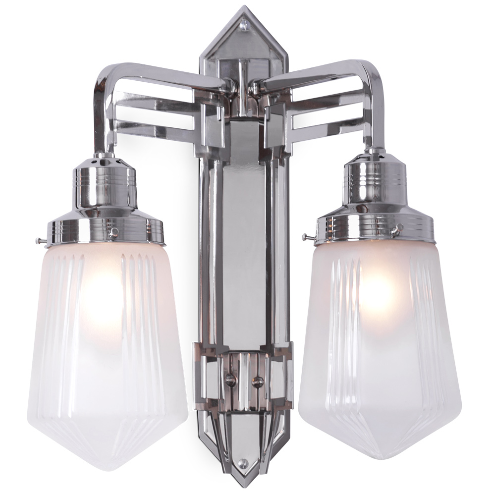 Art Déco Doppel-Wandleuchte Art Déco Doppel-Wandleuchte