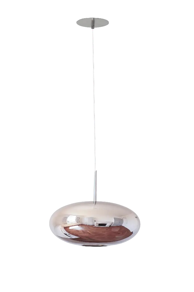 Reflexion in Gold oder Chrom: Glas-Hängeleuchte aus Frankreich, Fig. 7 Reflexion in Gold oder Chrom: Glas-Hängeleuchte aus Frankreich, Fig. 7