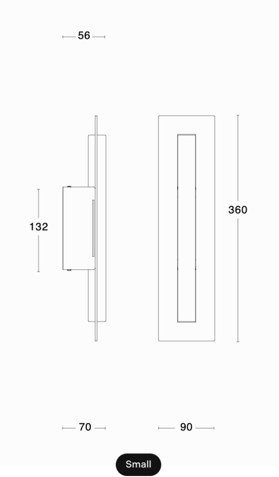 Slim Wall Light MOON Made of Brushed Brass, IP44, Fig. 4 Slim Wall Light MOON Made of Brushed Brass, IP44, Fig. 4