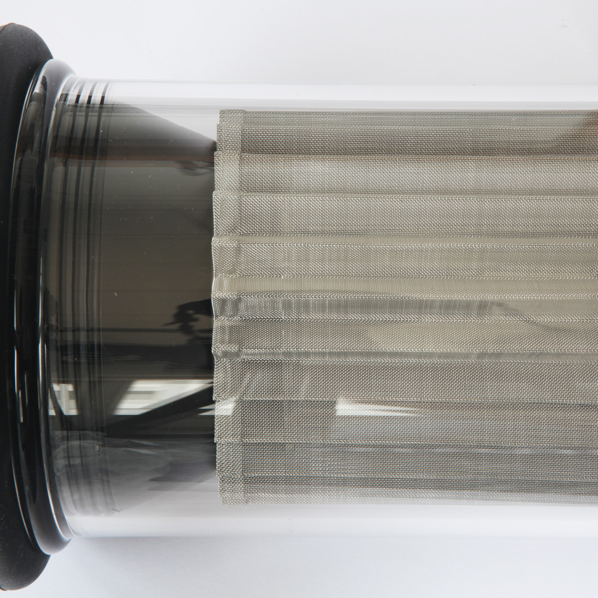 IN THE TUBE 360°: LED-Röhren-Leuchte, 40 bis 160 cm: Metallgewebe-Abschirmung in Edelstahl/silbern