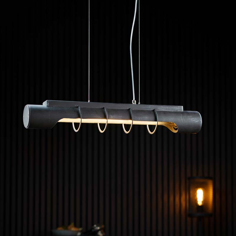 Handcrafted Industrial-Style Tube Pendant Light HL2741
