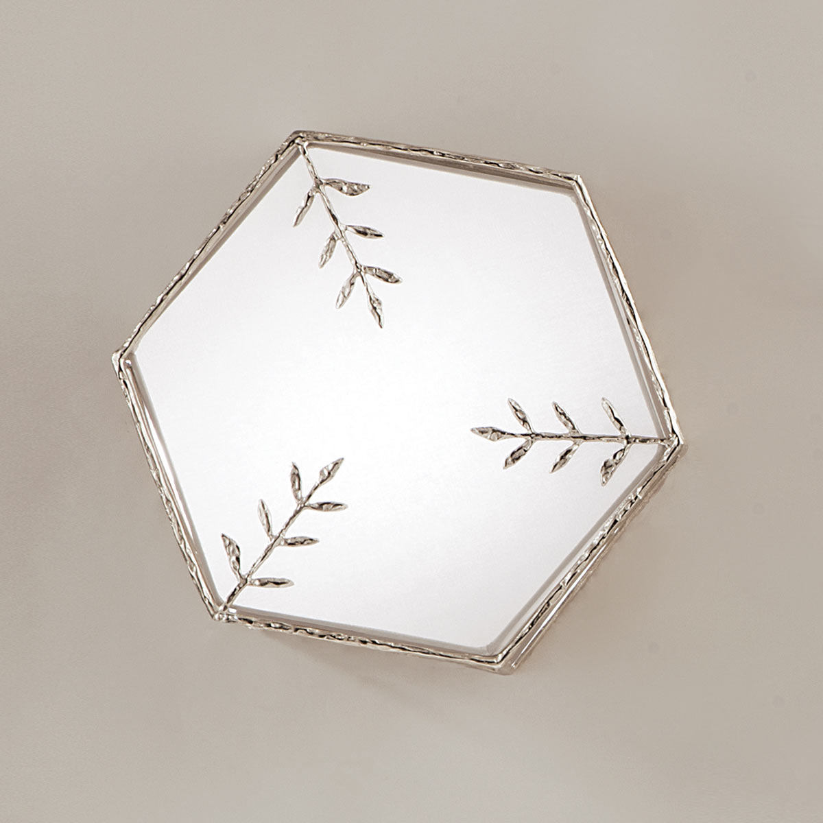 Flache Deckenleuchte SOPHIA aus Bronzeguss mit Textilschirm, Ø 37 cm Flache Deckenleuchte SOPHIA aus Bronzeguss mit Textilschirm, Ø 37 cm