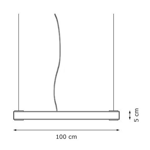 Elegante Röhren-Hängeleuchte für LED-Linienlampen, 100 cm, Bild 7