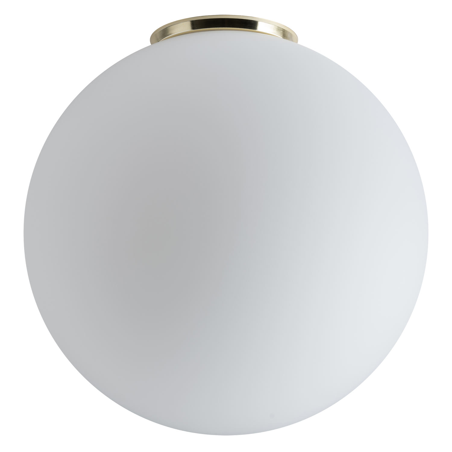 Bild 14: Ø 40 cm, Messing Schlichte Kugel-Deckenleuchte aus Opalglas SPHERA, IP65, Ø 20–40 cm: Ø 40 cm, Messing