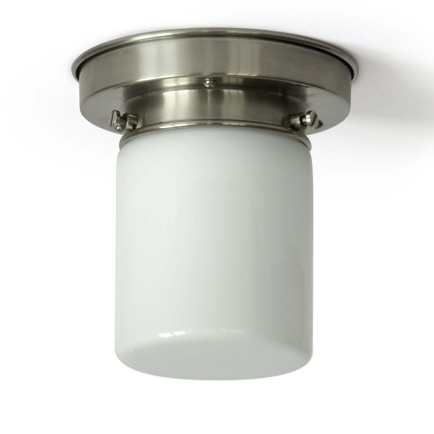 Sehr kleine Deckenleuchte mit Zylinder-Opalglas, Ø 9 cm Sehr kleine Deckenleuchte mit Zylinder-Opalglas, Ø 9 cm