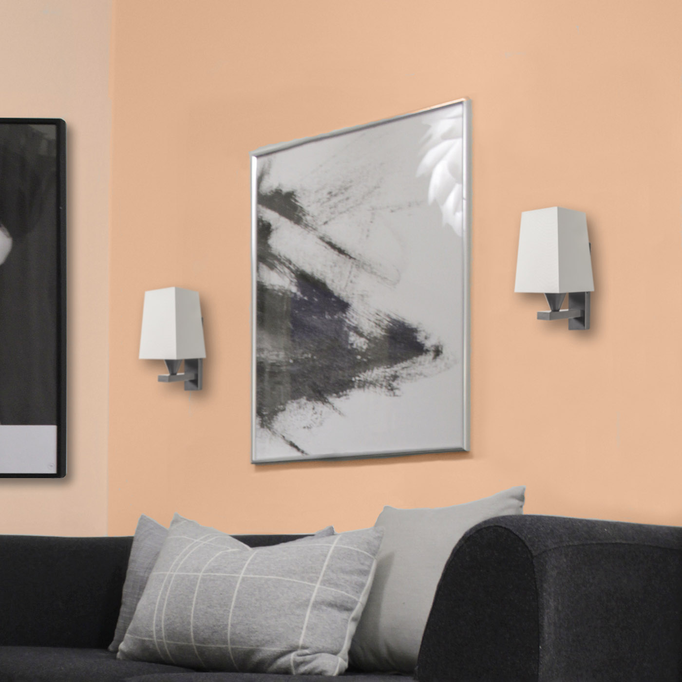 Small Elegant Wall Light with Fabric Shade AL32, Fig. 4