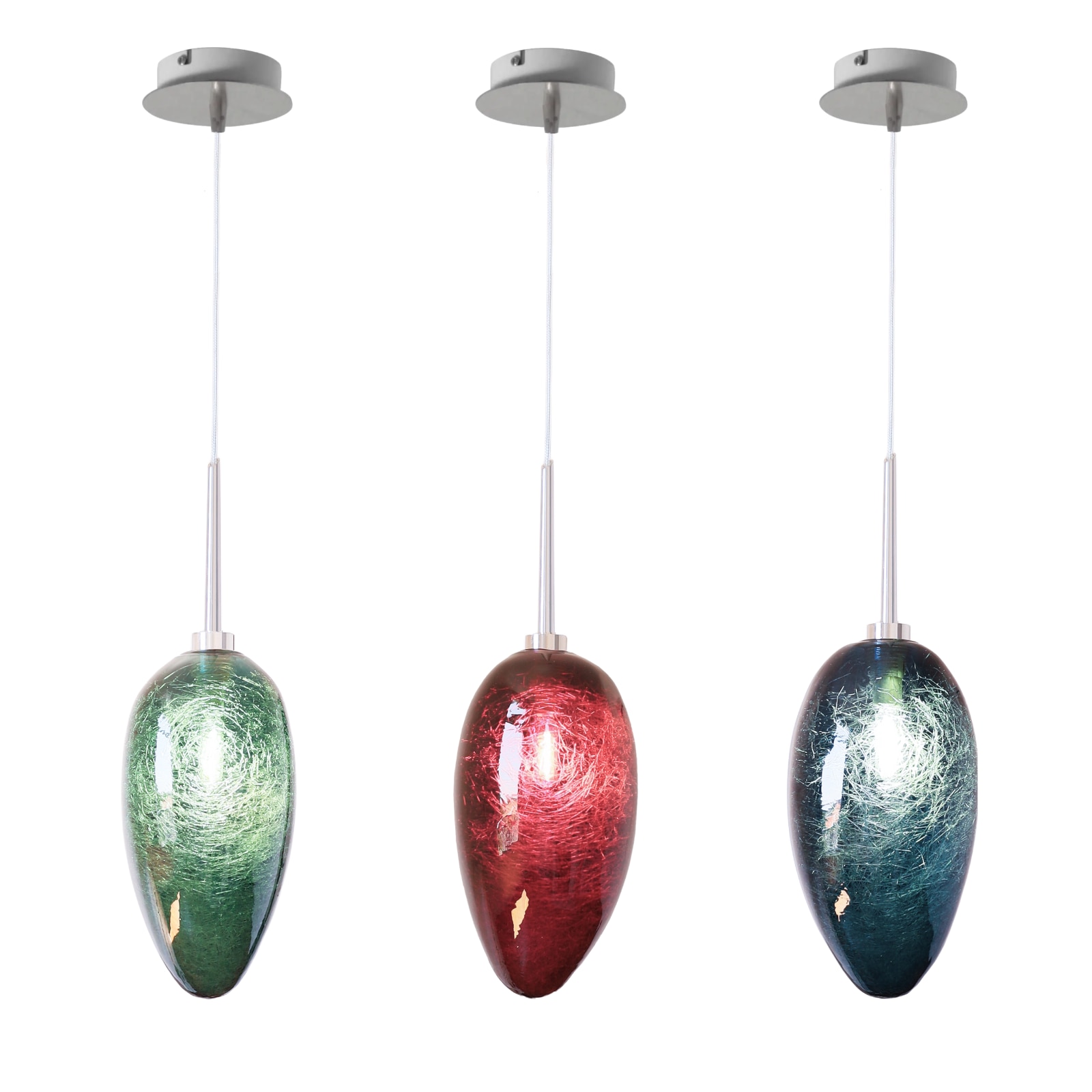 Hängeleuchte GALET 01 mit farbigem Zapfenglas , Bild 11 Hängeleuchte GALET 01 mit farbigem Zapfenglas , Bild 11