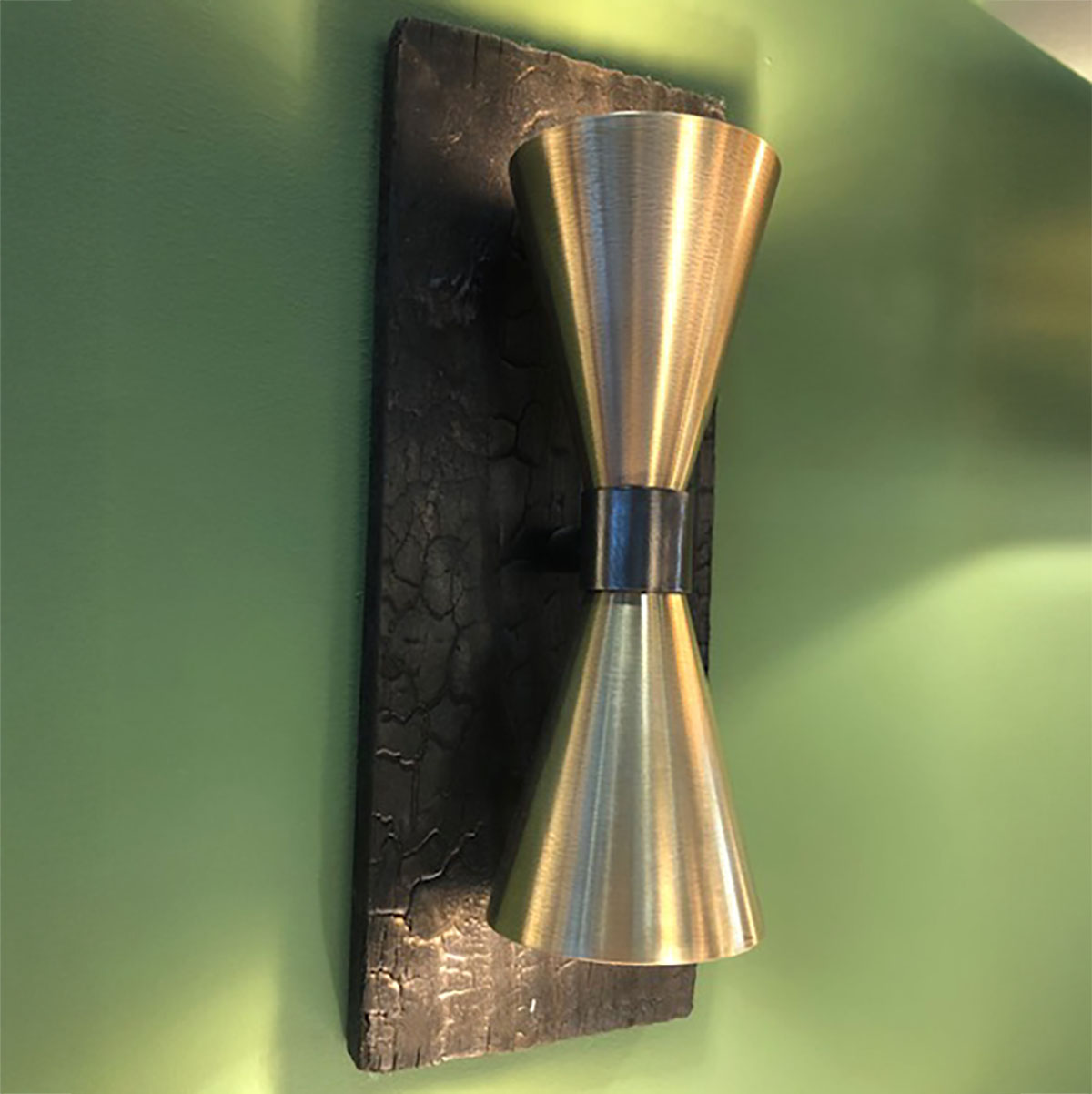 Up-Down Wall Light with Tapered Double Shade AL109: Sondermodell mit anderem Sockel, bitte anfragen.