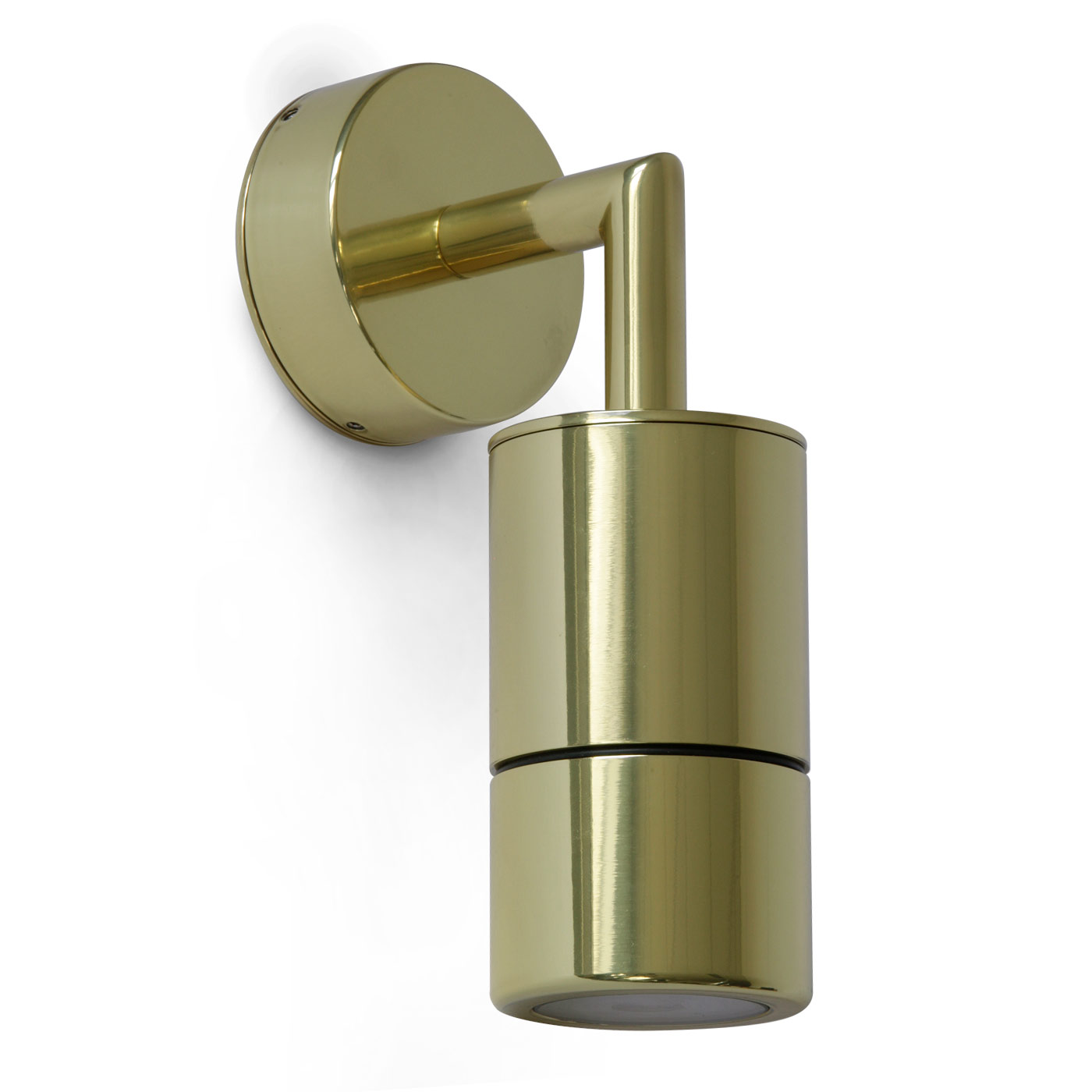 Small bathroom spot wall light, brass, CLARE, IP44