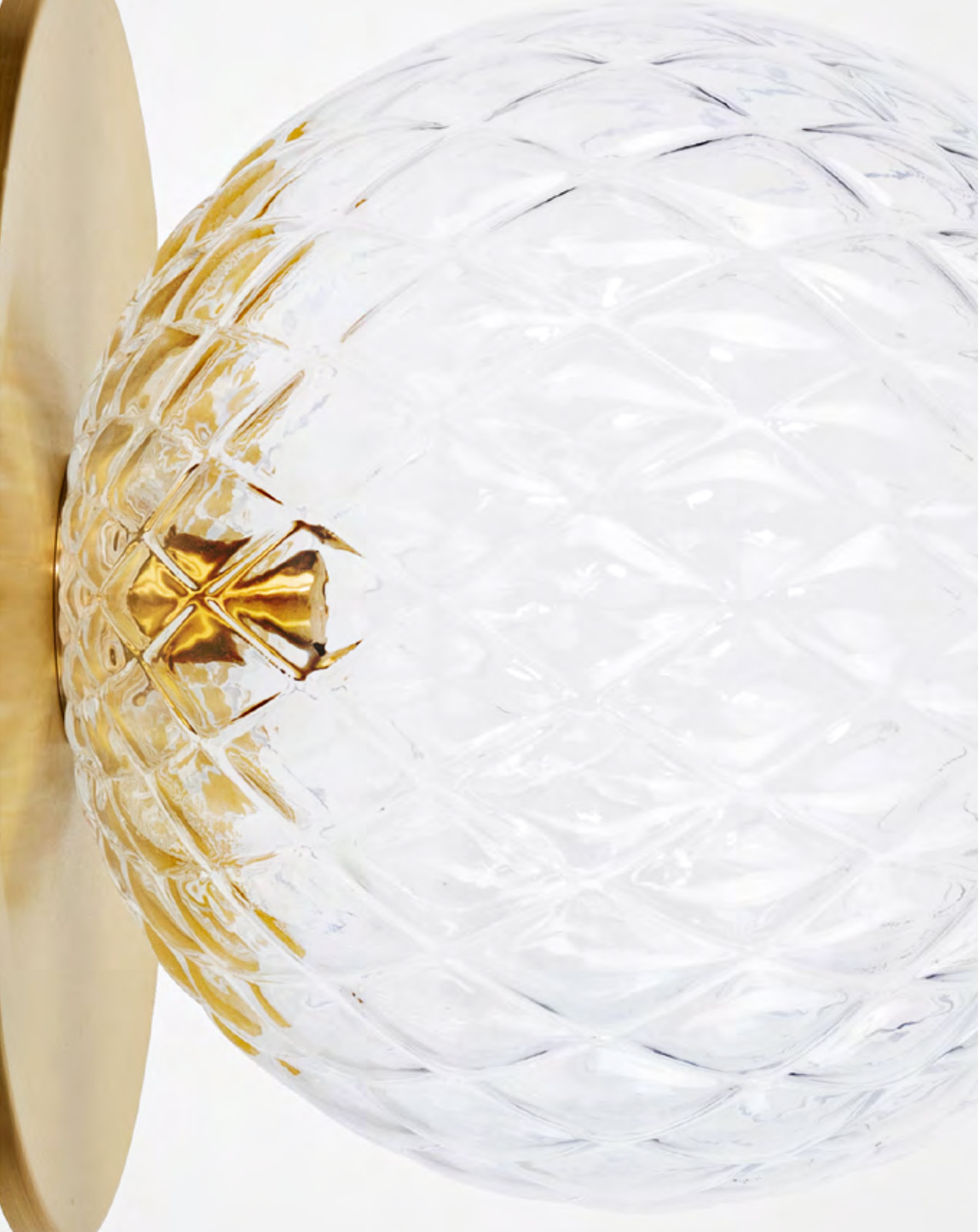 Ceiling Light RHOMBS with Faceted Glass Globe, Ø 15/22 cm, Fig. 6 Ceiling Light RHOMBS with Faceted Glass Globe, Ø 15/22 cm, Fig. 6