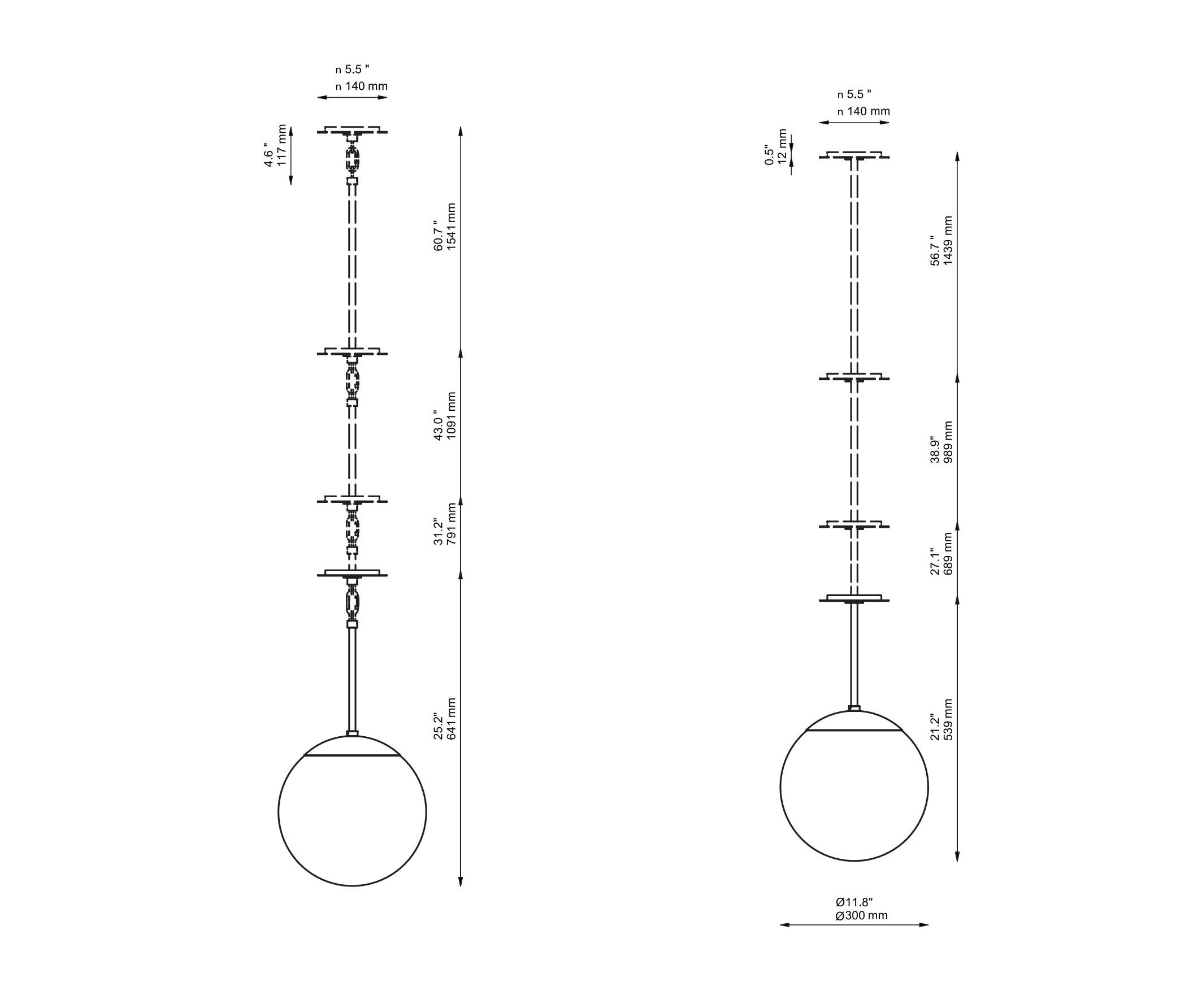 Kugel-Pendelleuchte mit marmoriertem Opalglas, Ø 30 cm, Bild 7 Kugel-Pendelleuchte mit marmoriertem Opalglas, Ø 30 cm, Bild 7