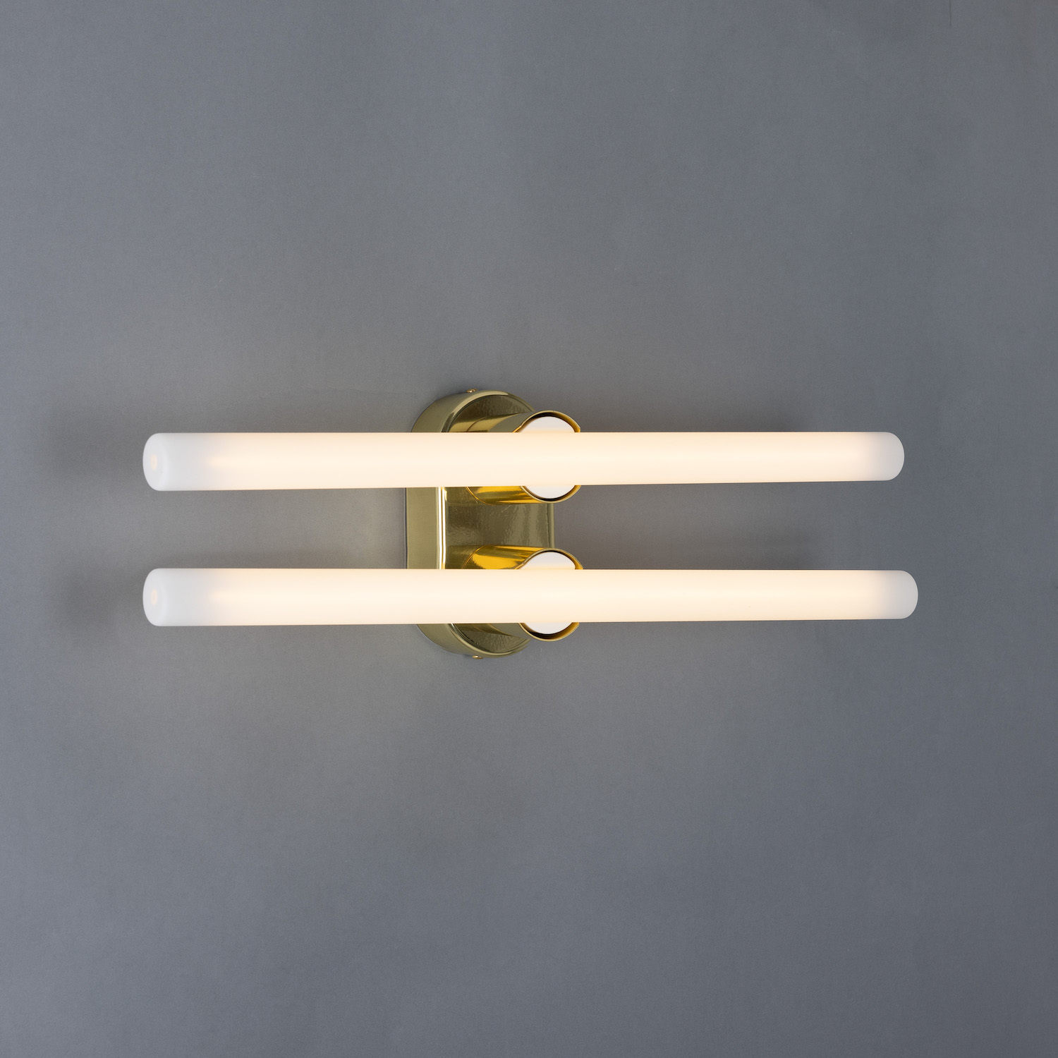 Double Brass Wall or Mirror Light: Messing poliert, Modell 2