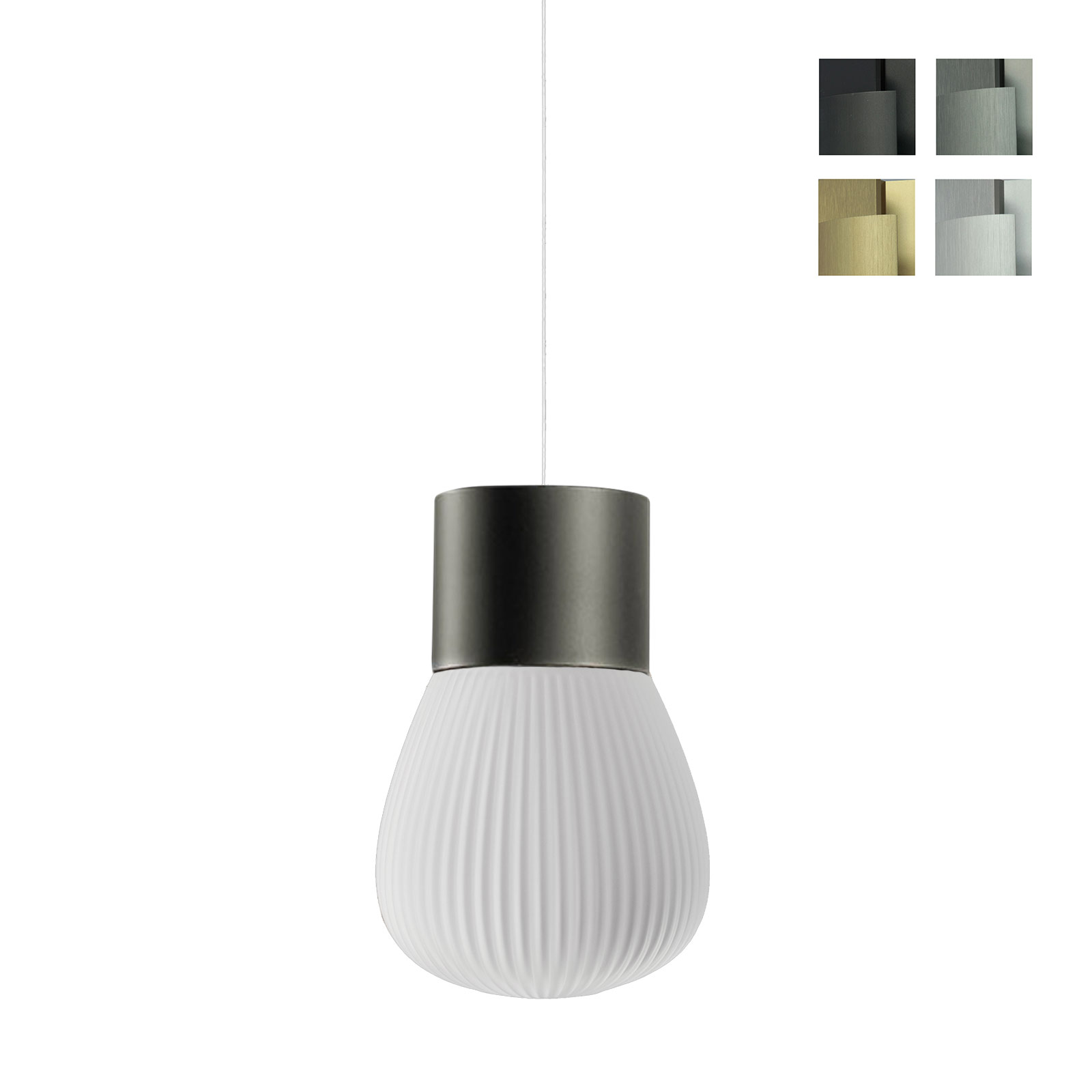 LED-Pendelleuchte AURA PLISSÉ mit Opalglas-Schirm, auch höhenverstellbar LED-Pendelleuchte AURA PLISSÉ mit Opalglas-Schirm, auch höhenverstellbar