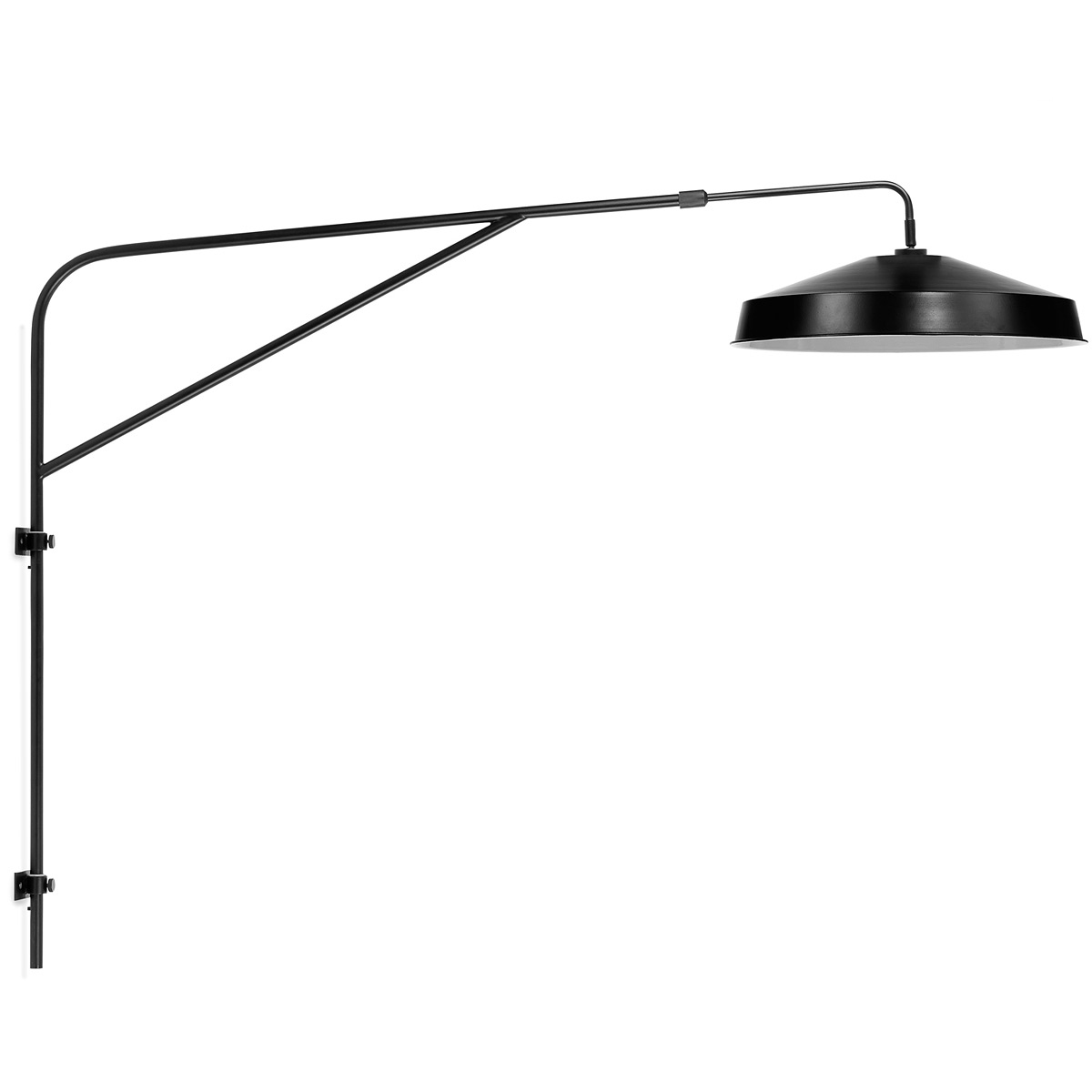 Design wall light "crane" with long telescopic boom