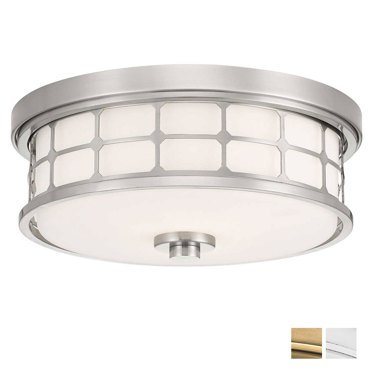 Elegant Bathroom Ceiling Light with Opal Glass, Ø 35 cm