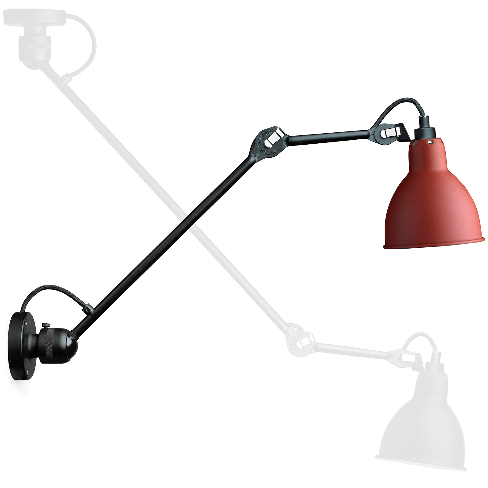 Wall Light № 304 with Jointed Swivel Arm (L40/L60)