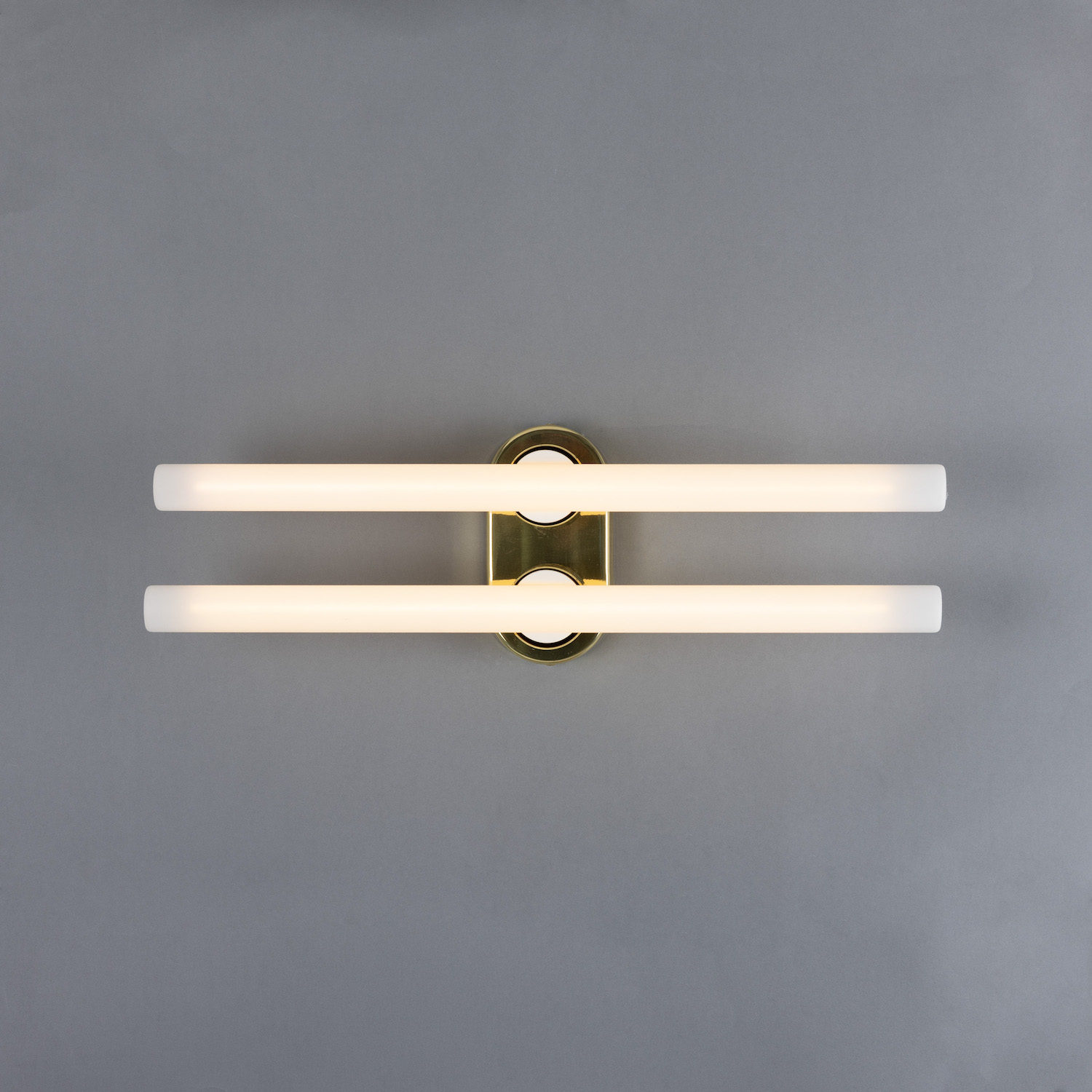 Double Brass Wall or Mirror Light: Messing poliert, Modell 2