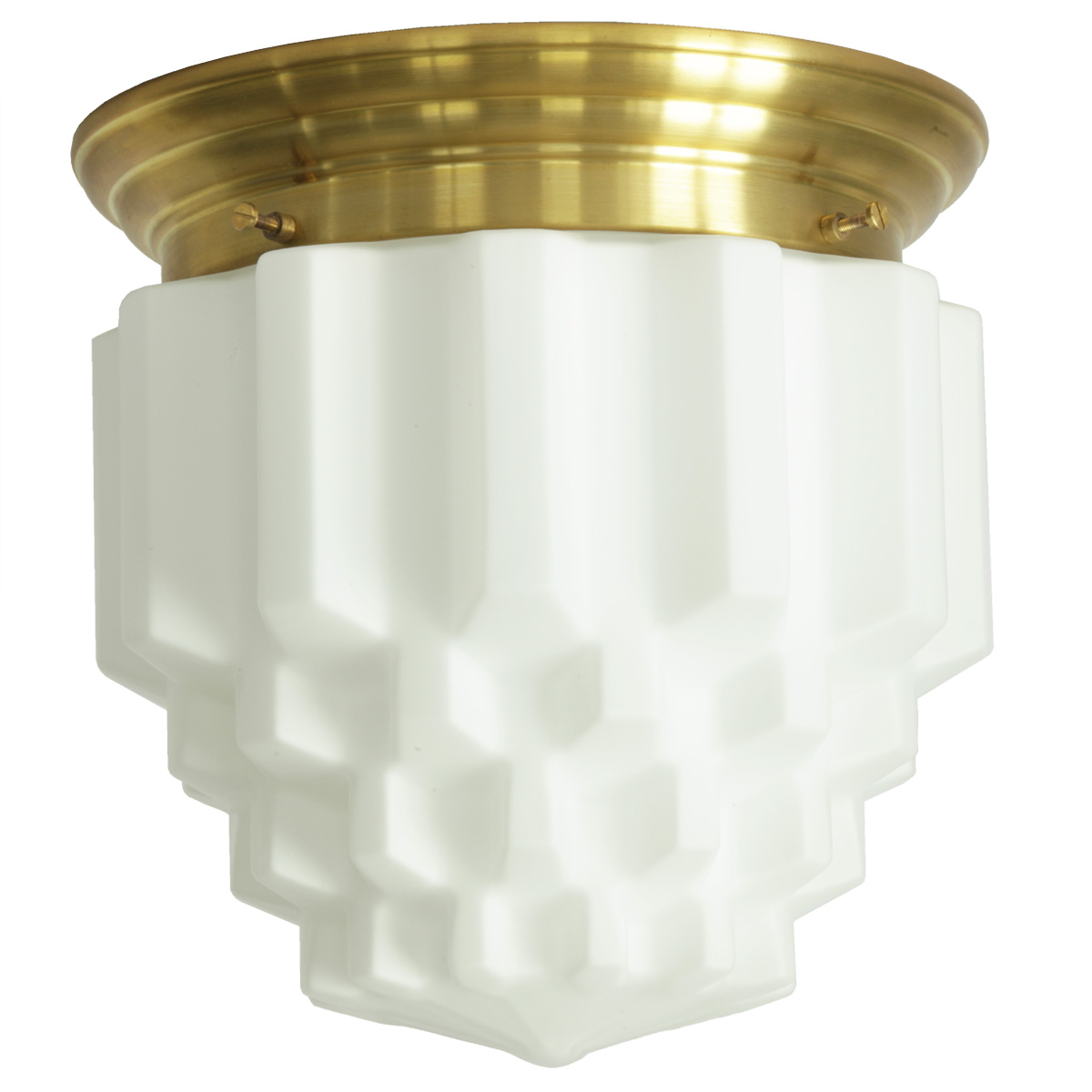 Ceiling light with crystal-form opal glass Ceiling light with crystal-form opal glass