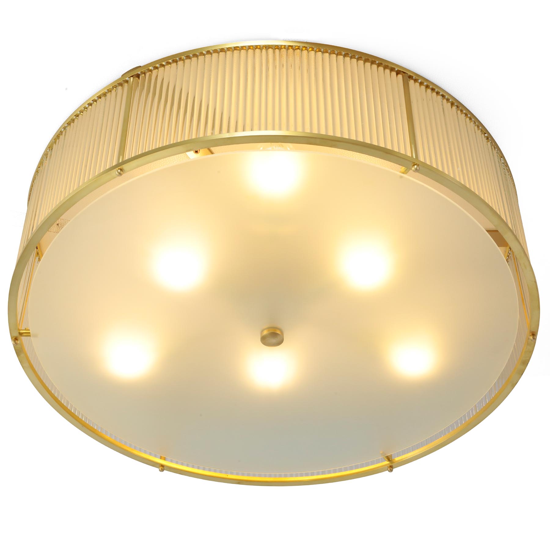Large Brass Ceiling Light MIAMI, Ø 70 cm, Fig. 3