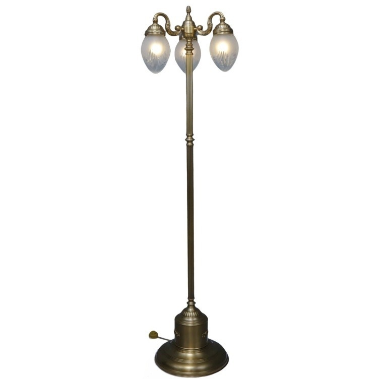 Jugendstil-Stehleuchte mit kannelierter Säule RAAB Jugendstil-Stehleuchte mit kannelierter Säule RAAB