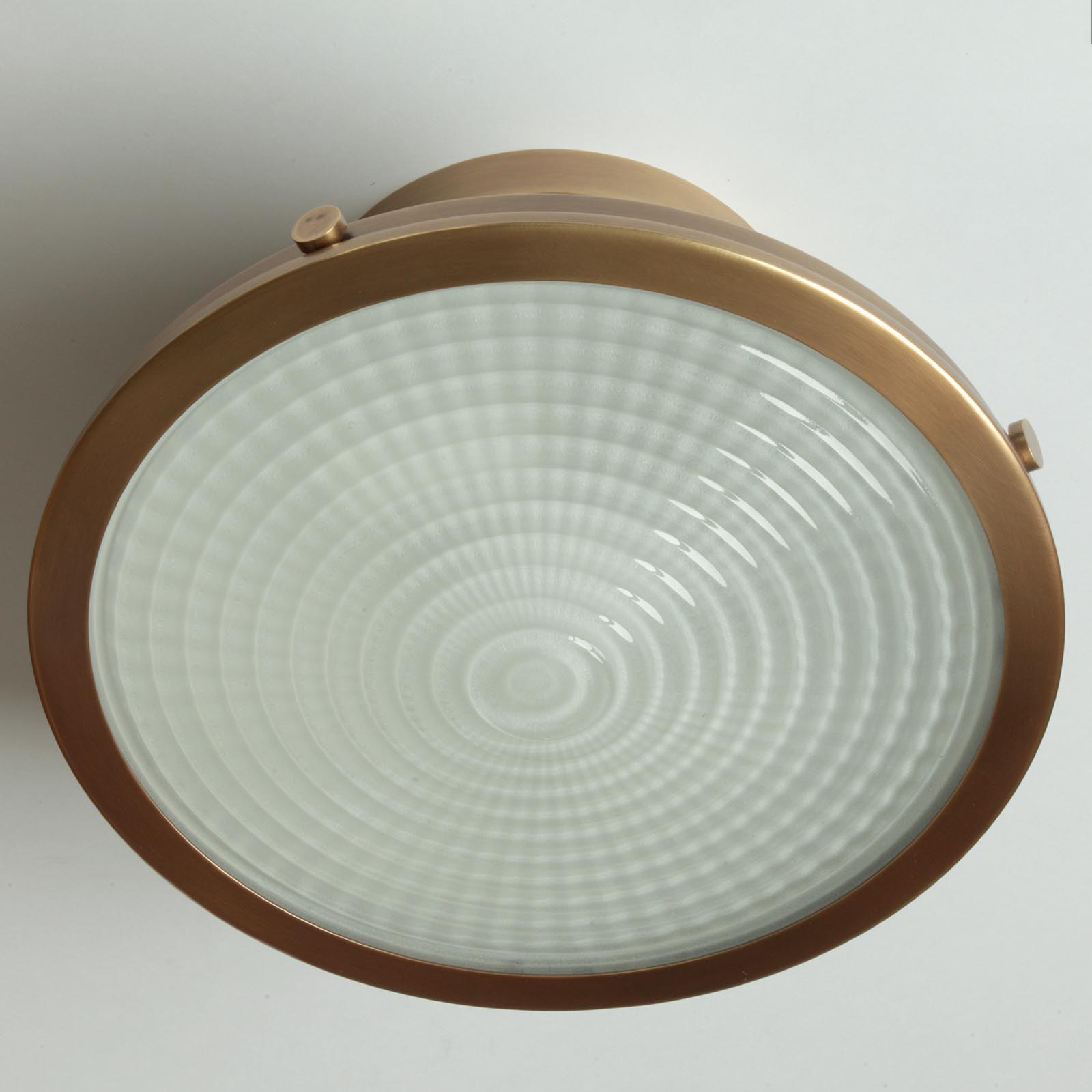 Round Ceiling Light with Pressed Glass Diffuser, Dark Bronze, Ø 32 cm, Fig. 4