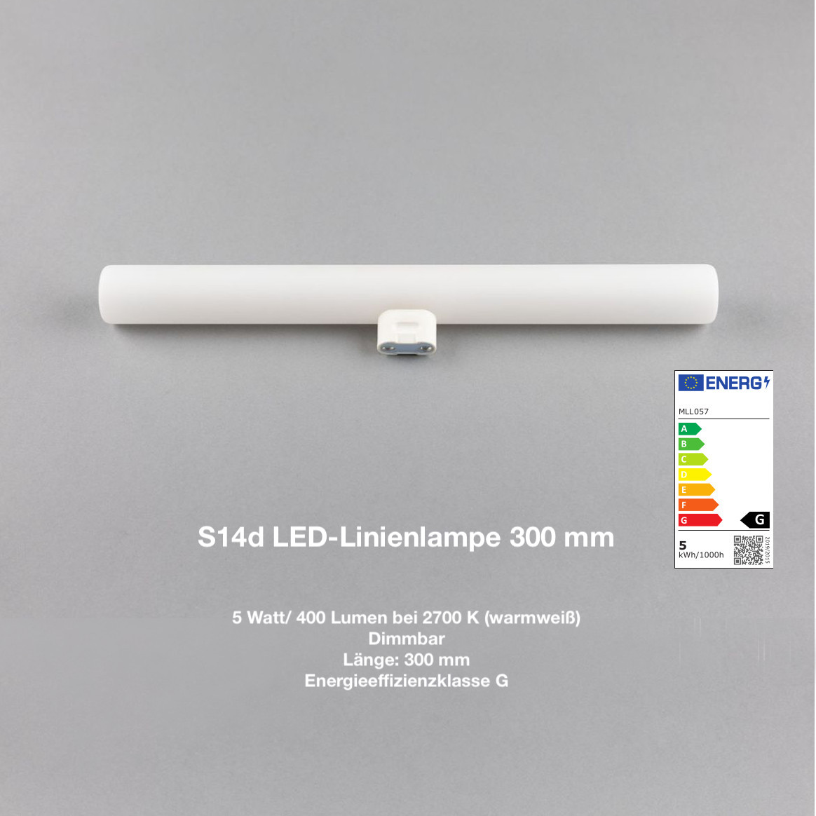S14d LED-Linienlampe 300 mm, 5 Watt, G, Bild 