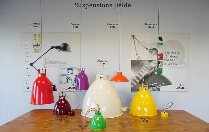 Industriestil-Hängeleuchten CLÉMENT aus Frankreich: Die Hängeleuchten-Familie von Jieldé: Vielfalt in Form, Größe und Farbe