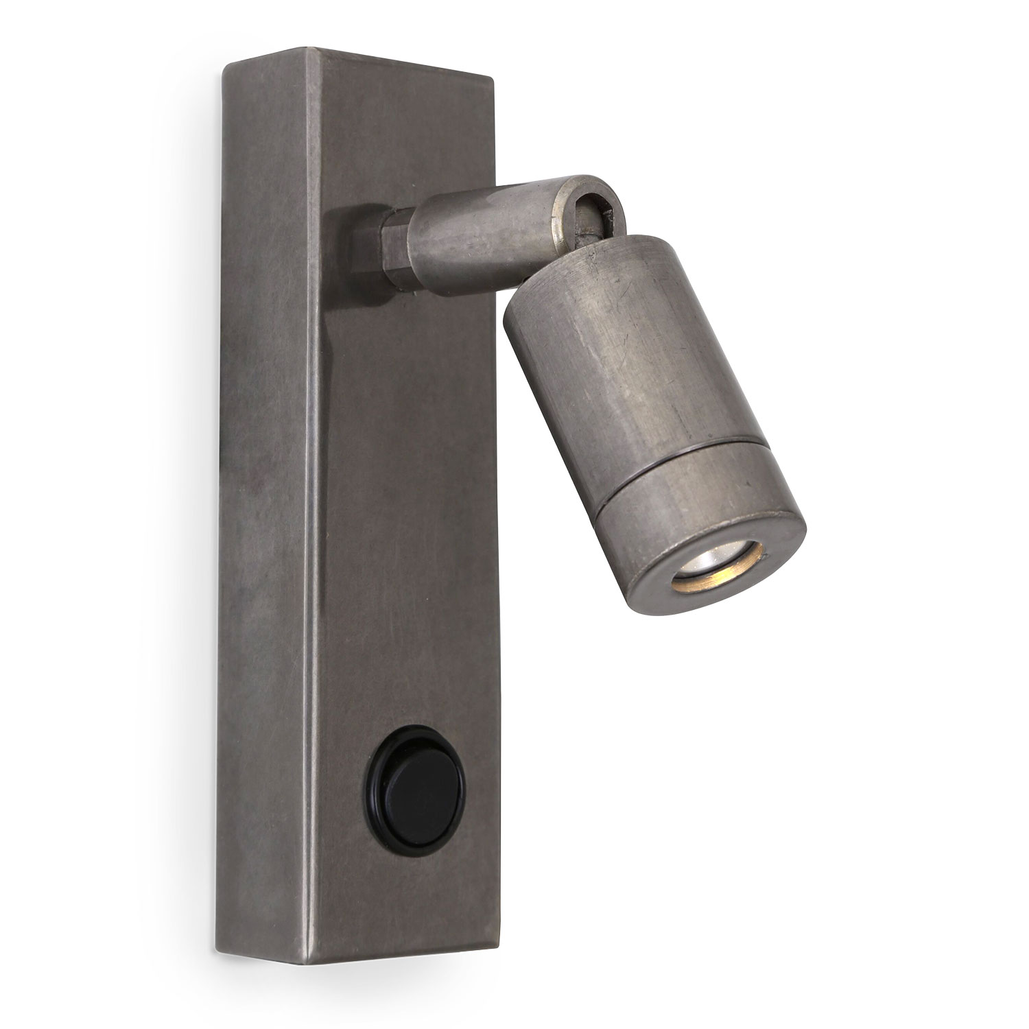 Kleiner LED-Gelenkstrahler aus Messing, z.B. am Bett Kleiner LED-Gelenkstrahler aus Messing, z.B. am Bett