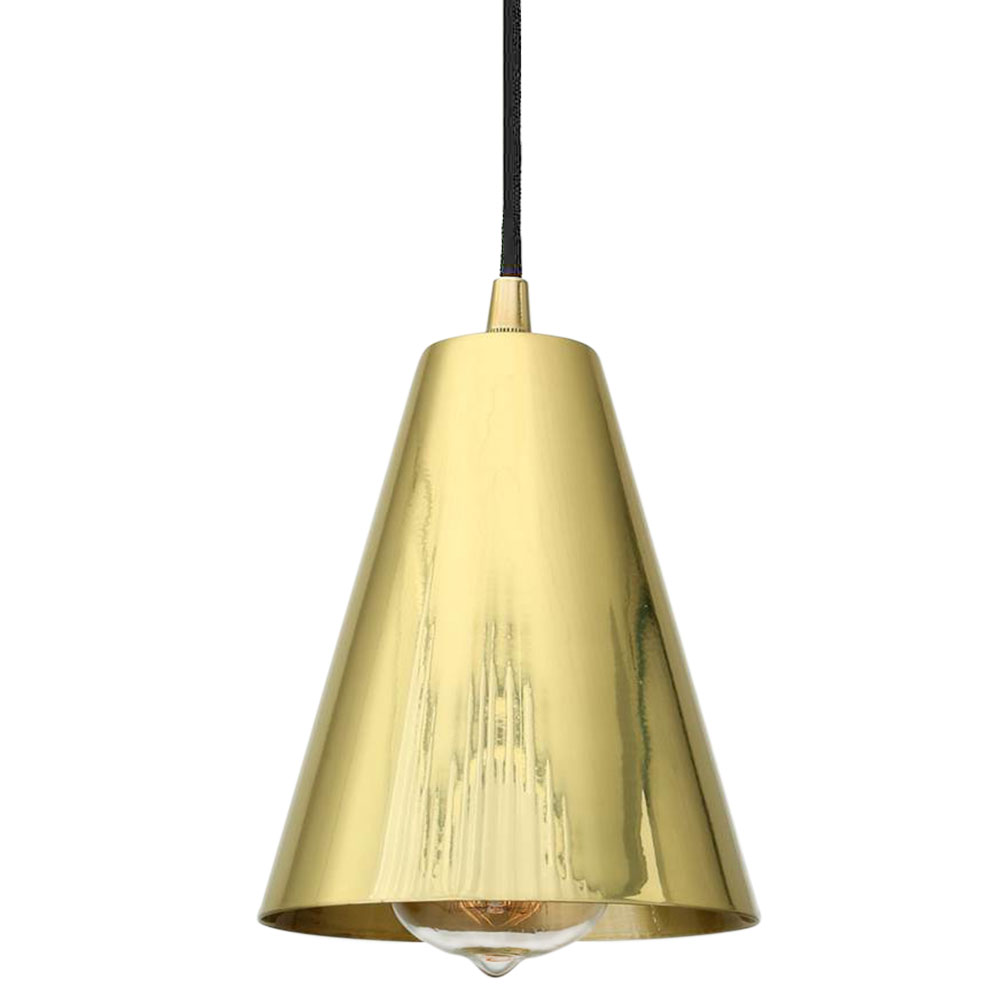 Small and simple: brass cone pendant light MOA