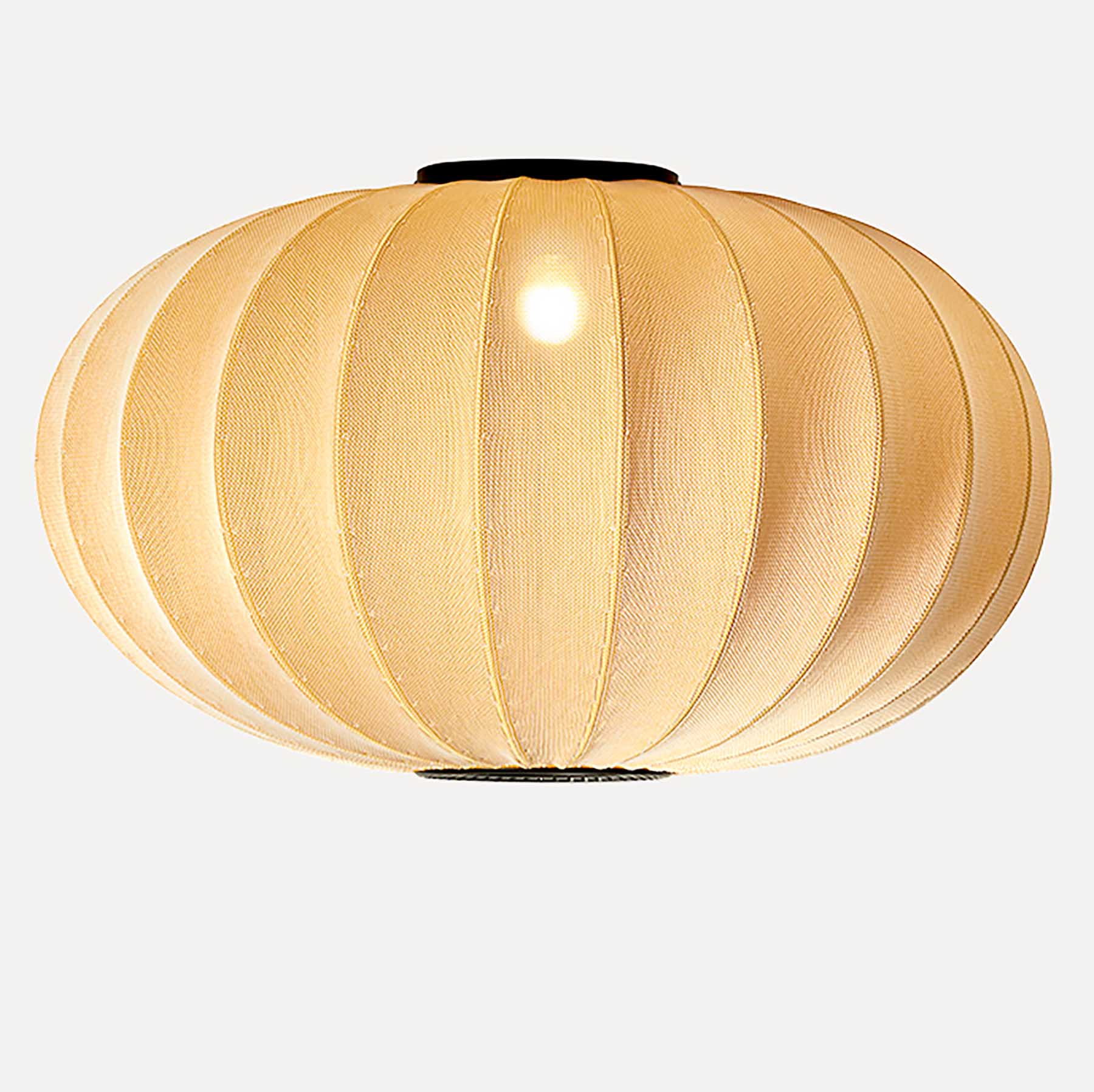 Große Textilschirm-Deckenleuchte KNIT-WIT Oval, Ø 45–76 cm Große Textilschirm-Deckenleuchte KNIT-WIT Oval, Ø 45–76 cm