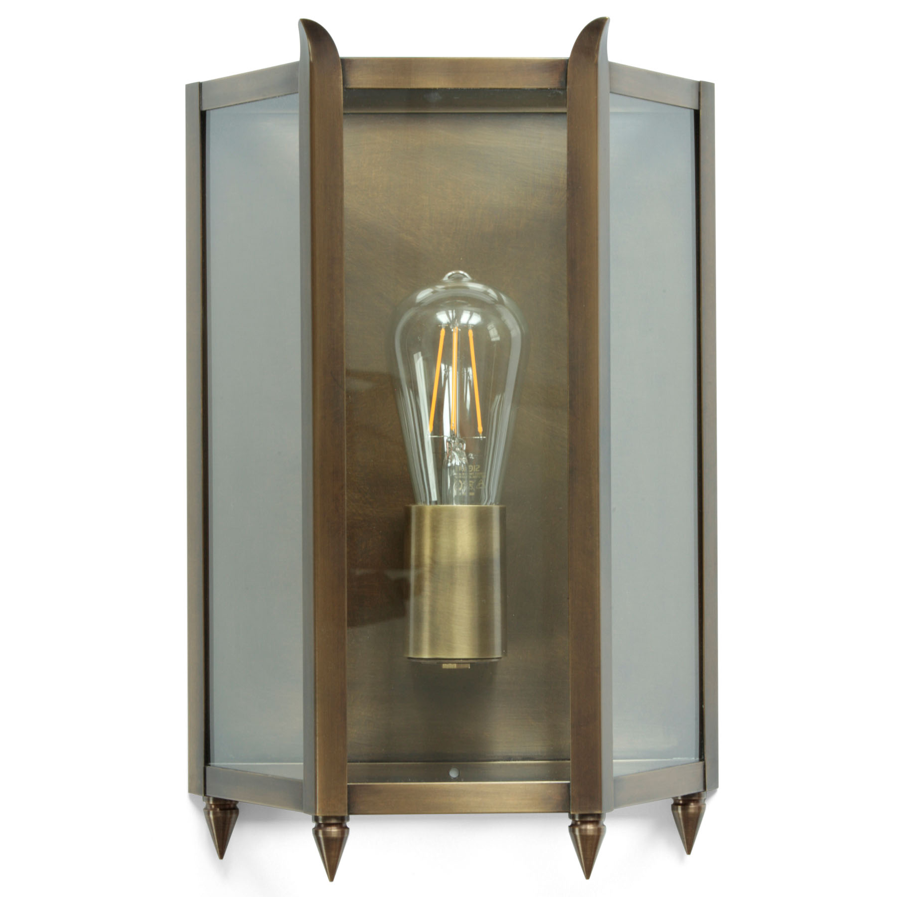 Flache Empirestil-Wandleuchte aus Messing oder Kupfer Flache Empirestil-Wandleuchte aus Messing oder Kupfer