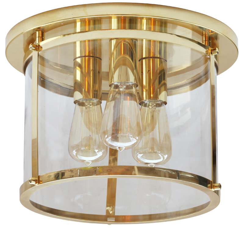 GÜNZBURG III Dreiflammige Deckenleuchte aus Messing Ø 30 cm GÜNZBURG III Dreiflammige Deckenleuchte aus Messing Ø 30 cm