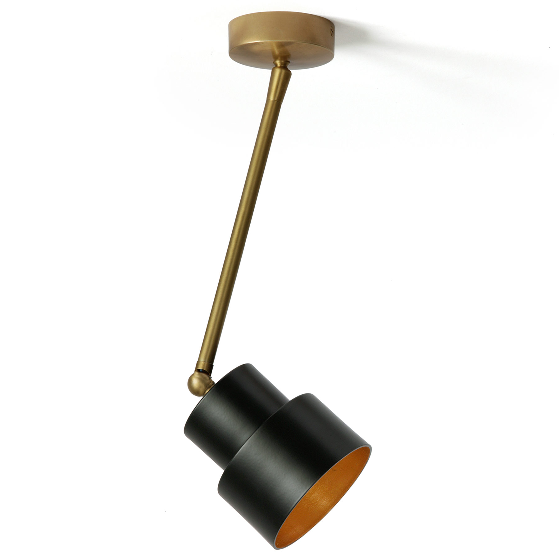 Einstellbare Mid Century-Deckenleuchte aus Italien, Messing Einstellbare Mid Century-Deckenleuchte aus Italien, Messing