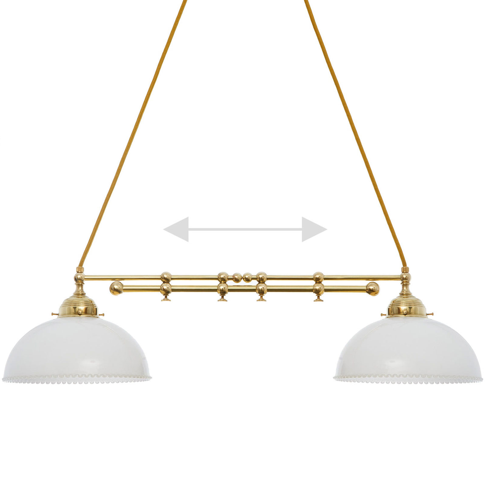 Traditionelle Balken-Leuchte für Tische, einstellbare Breite Traditionelle Balken-Leuchte für Tische, einstellbare Breite