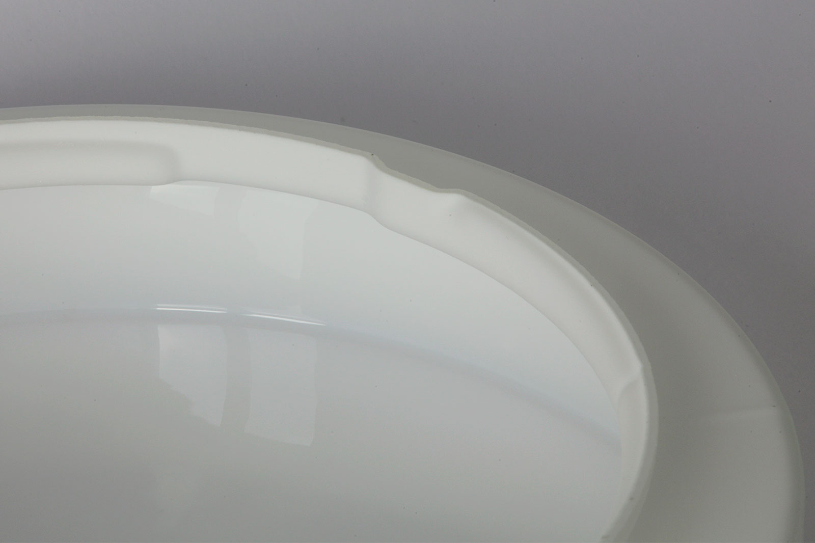 Schlichte, runde Opalglas-Deckenleuchte ELISA, Ø 25 bis 60 cm: Hochwertiges Triplex-Opalglas, außen samtig mattiert