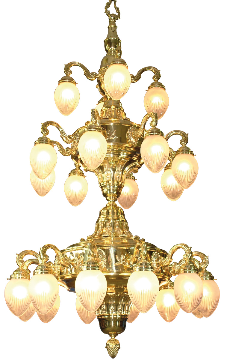 24-armed Wilhelminian chandelier BUDAPEST