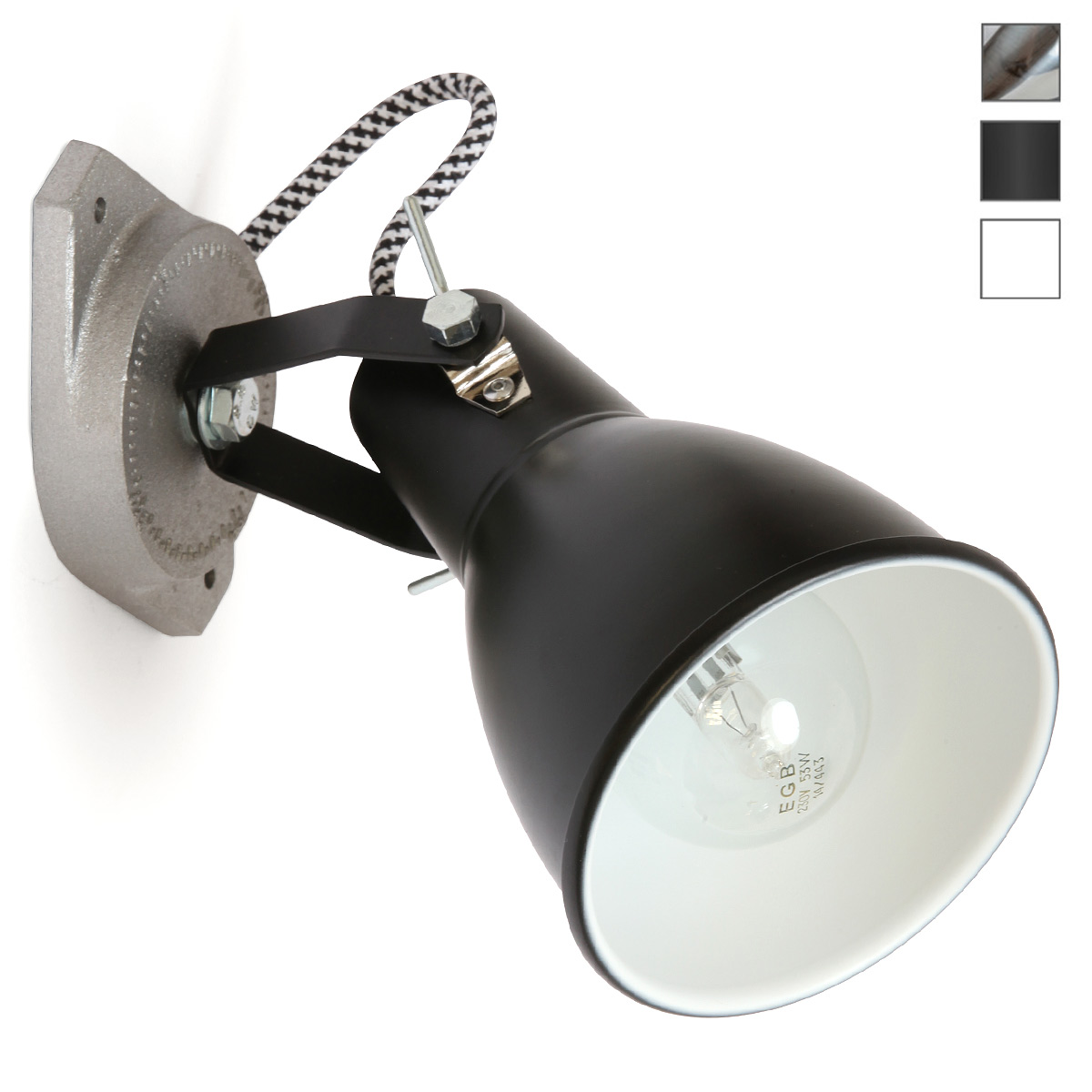 Kleiner Bügel-Wandstrahler im Industriestil STIRRUP Kleiner Bügel-Wandstrahler im Industriestil STIRRUP