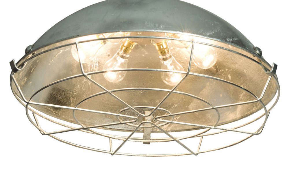 Bild 6: Mehr Licht: Auf Anfrage gibt es Modell 2 auch mit sechs B22-Bajonettfassungen a 40 Watt Schwere, verzinkte Industrie-Pendelleuchten mit Gitter: Mehr Licht: Auf Anfrage gibt es Modell 2 auch mit sechs B22-Bajonettfassungen a 40 Watt