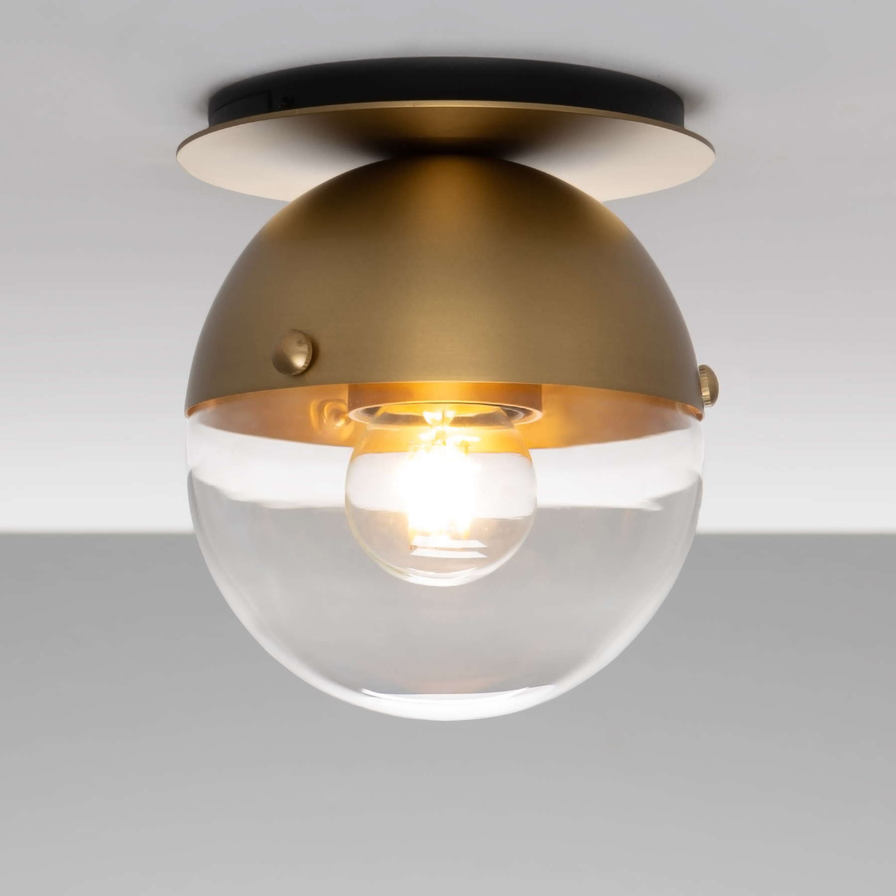 Small Globe Ceiling Light MOLECULE 1 with Glass Dome Small Globe Ceiling Light MOLECULE 1 with Glass Dome