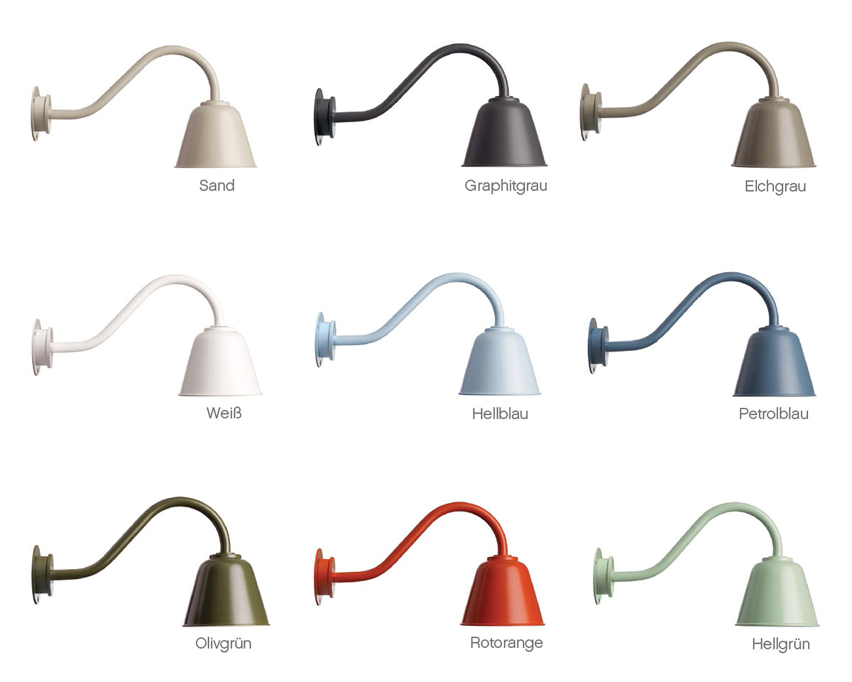 Bild 2: Nicht alle Farben sind derzeit auswählbar. Kleine, zeitlose Wandleuchte BELL in acht Farben: Nicht alle Farben sind derzeit auswählbar.