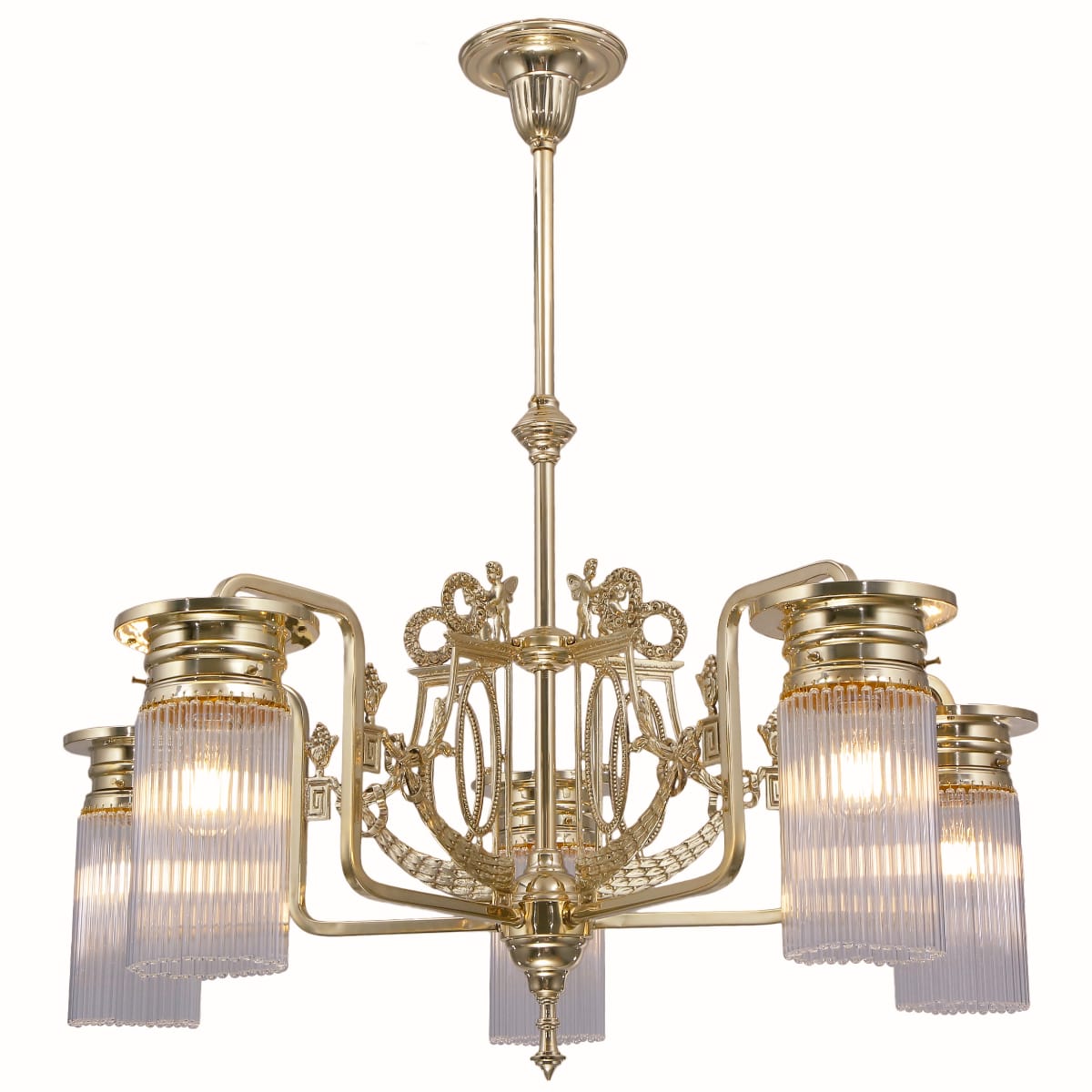Stile Floreale-Kristallglaslüster VENEZIA mit fünf Armen Stile Floreale-Kristallglaslüster VENEZIA mit fünf Armen