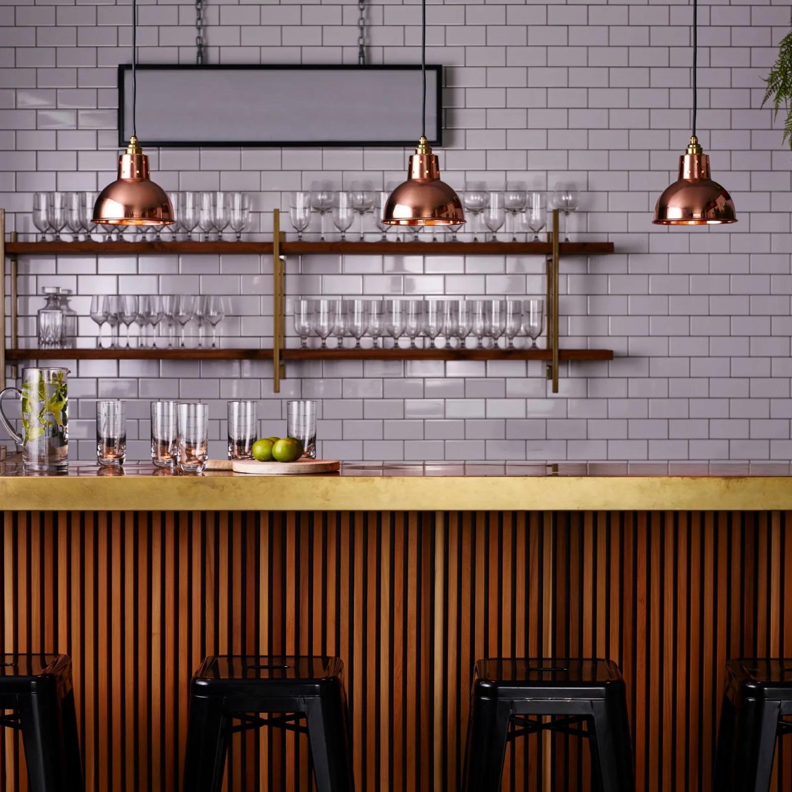 Kleine Pendelleuchte (Ø 19 cm) aus Kupfer DP7165, Bild 8