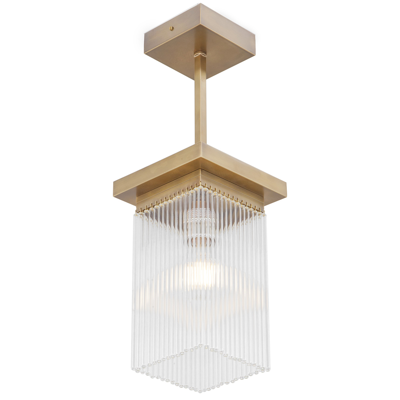 Kleine Stab-Pendelleuchte mit Kristallbehang MONAC Kleine Stab-Pendelleuchte mit Kristallbehang MONAC