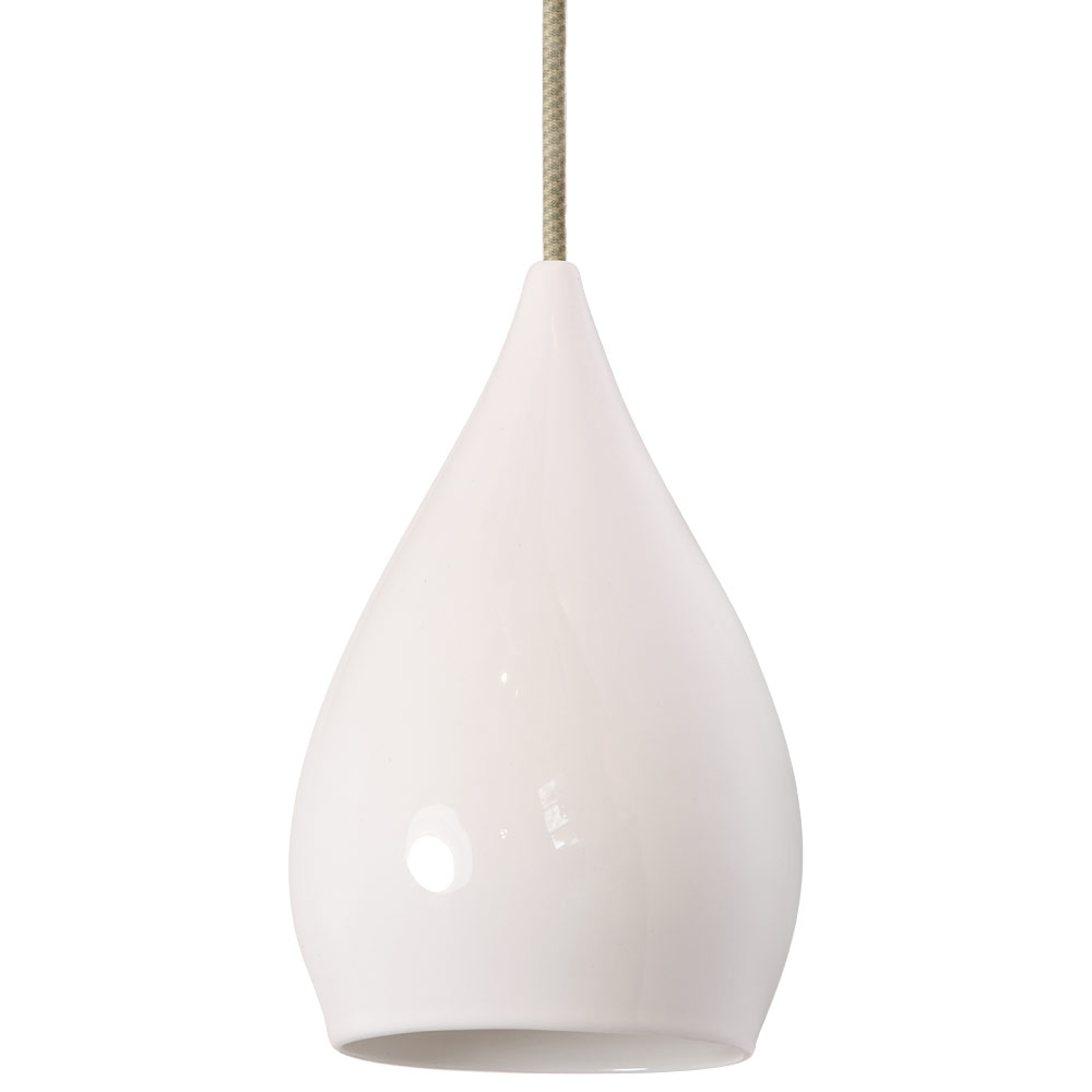Elegante Tropfen-Pendelleuchte aus Porzellan Elegante Tropfen-Pendelleuchte aus Porzellan