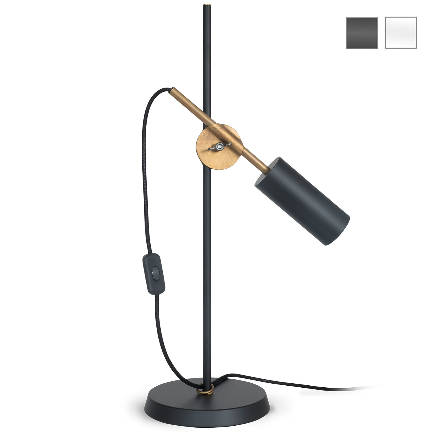 Design Desk Lamp with tubular spot shade STAB from Sweden Design Desk Lamp with tubular spot shade STAB from Sweden