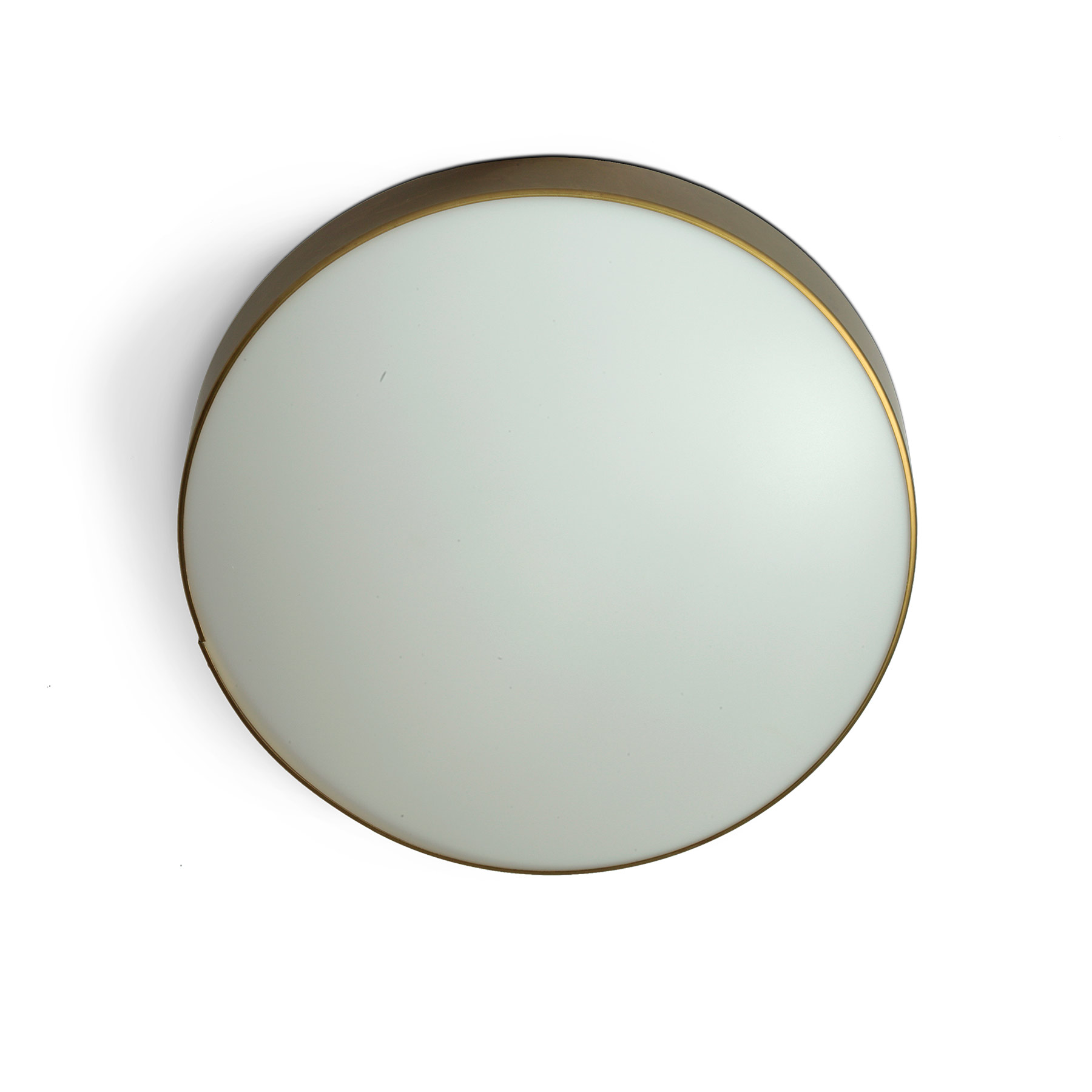 Bild 6: 45 cm-Modell in Messing roh Große Deckenleuchte aus Schweden mit Messing-Ring, Ø 45/55 cm: 45 cm-Modell in Messing roh