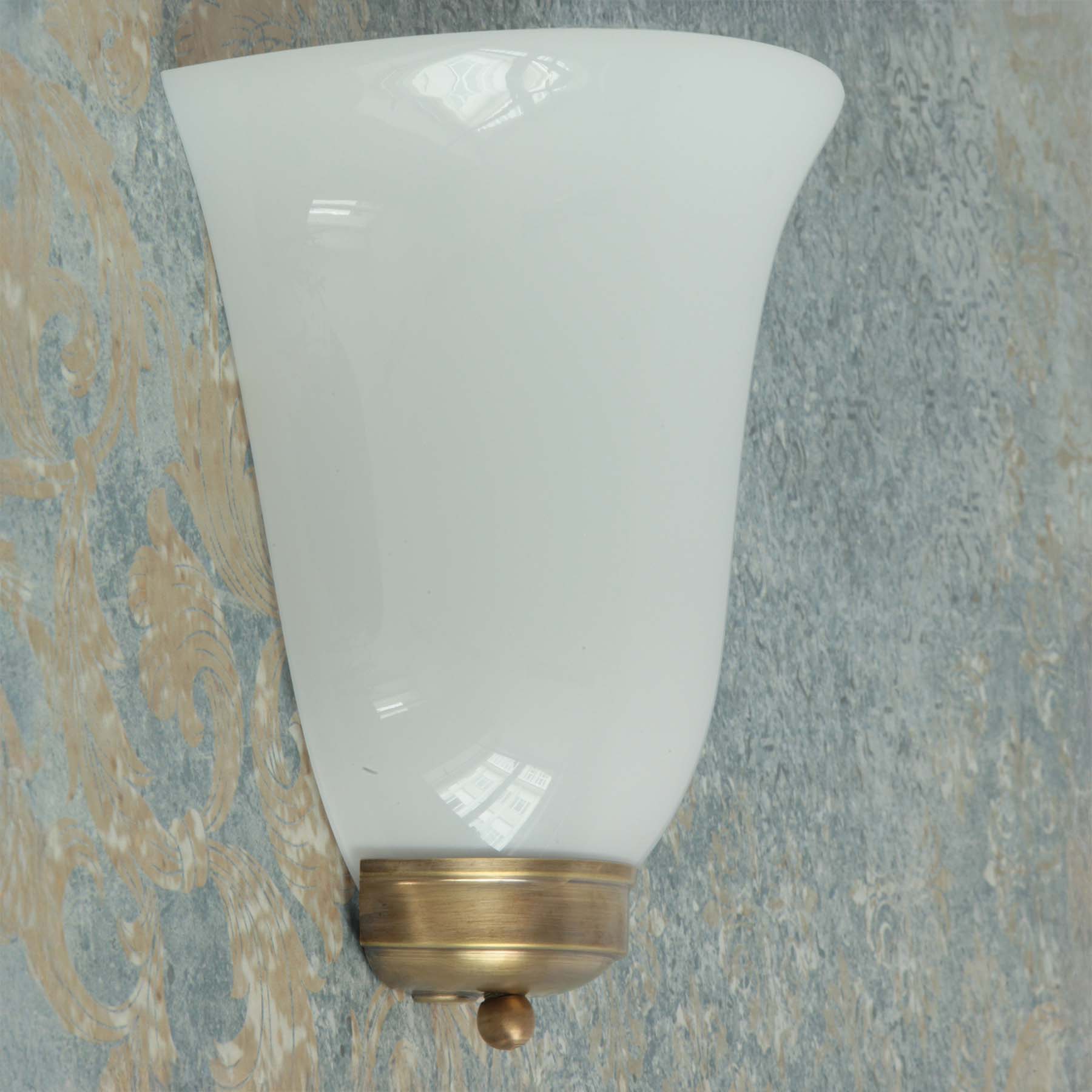 Elegant glass bowl washer wall light