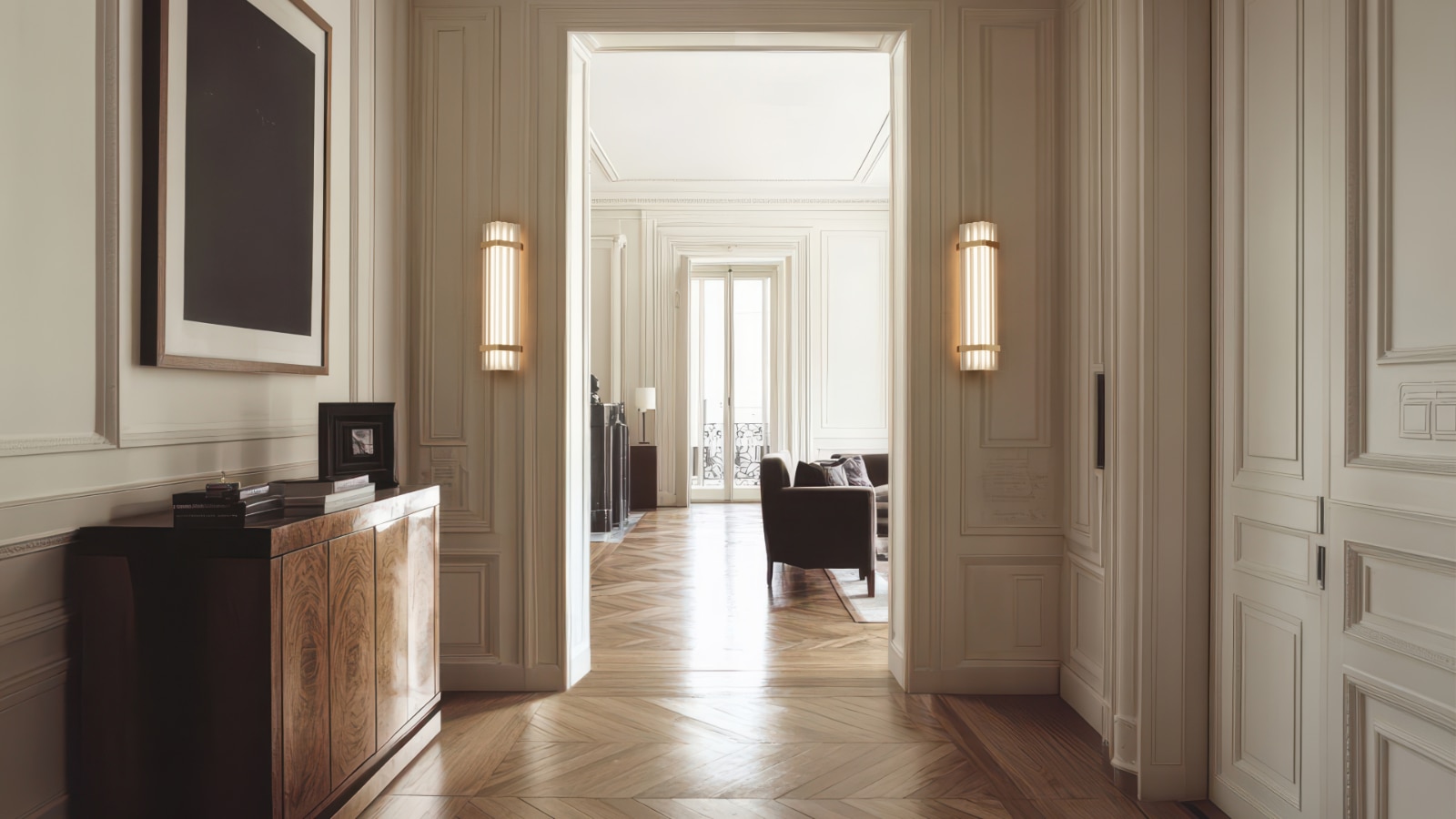 Flache Wandleuchte SEAGULL im Art déco-Stil, Bild 12 Flache Wandleuchte SEAGULL im Art déco-Stil, Bild 12